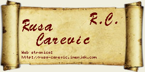 Rusa Carević vizit kartica